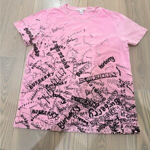 Kids Burberry Pink Graphic T-Shirt. Size 12Y.